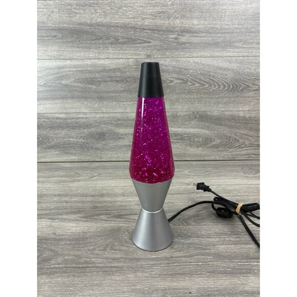 Lava Lamp 14.5” Motion & Glitter Cool Blue Liquid / Magenta Lava Model 2118 - Picture 3 of 7